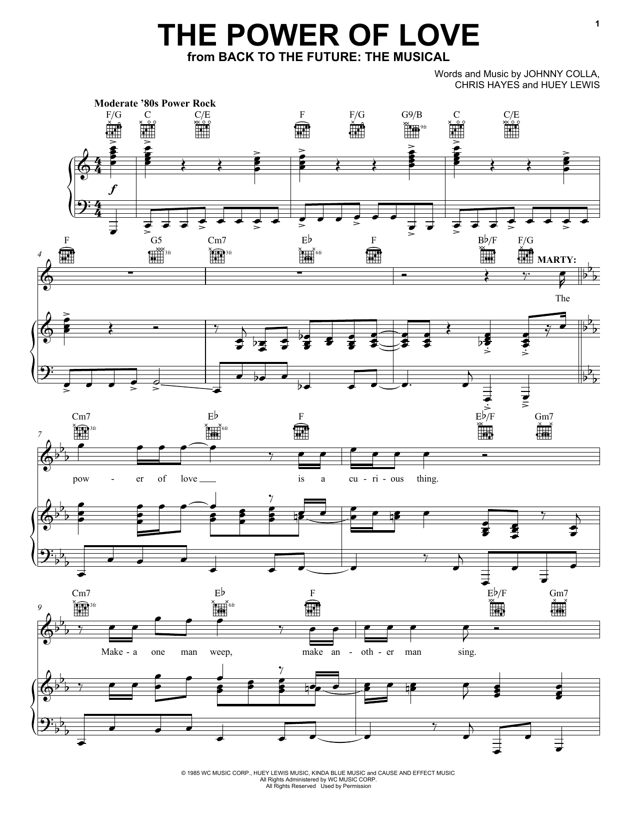 Produktbild zu: The Power Of Love (from Back To The Future: The Musical)