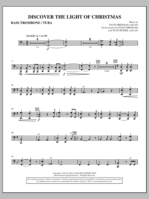 Produktbild zu: Discover The Light Of Christmas - Bass Trombone/Tuba