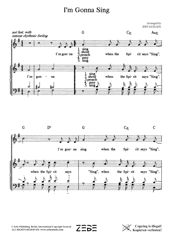 Produktgalerie: Seite 1 von 4 I´m Gonna Sing, , Gemischter Chor