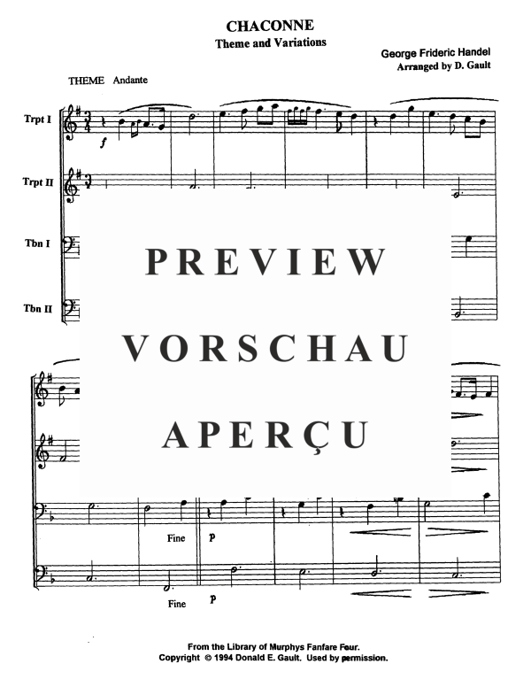 Produktgalerie: Seite 3 von 11 Chaconne, , Blechbläserquartett