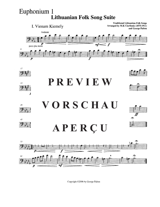 Product gallery: Page 9 of 16 Lithuanian Folk Song Suite , , (Tuba Quartett EETT)
