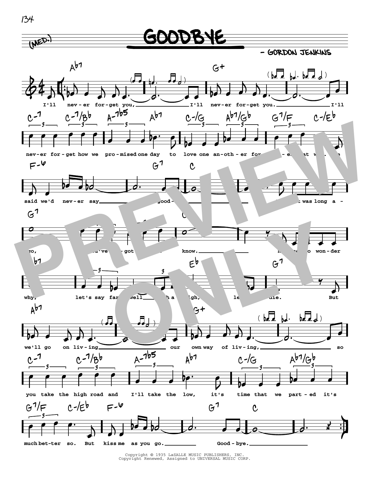 Product picture to: Goodbye (arr. Robert Rawlins)