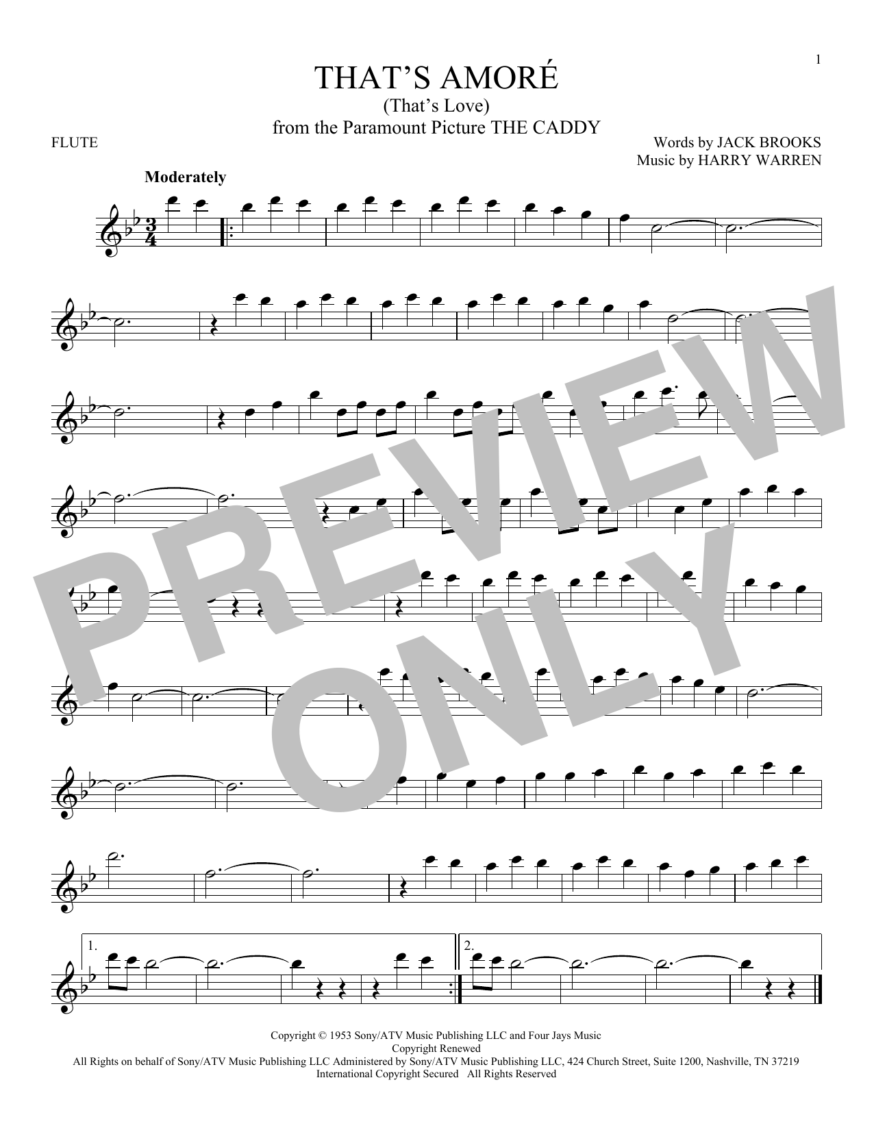 Product gallery: Page 1 of 1 That's Amore (That's Love), Dean Martin