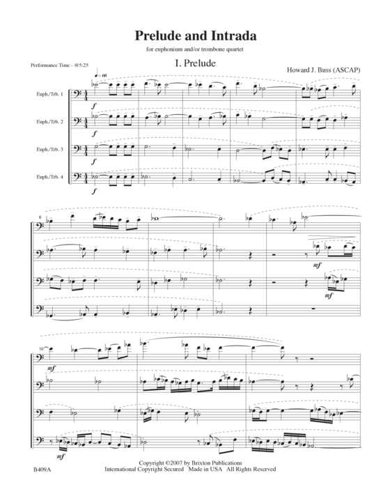 Product picture to: Prelude and Intrada Howard J. Buss 