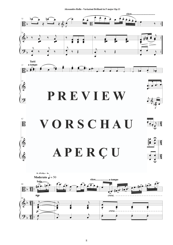 Product gallery: Page 9 of 11 Variazioni Brillanti in F-Dur Op.13, , Viola and Piano