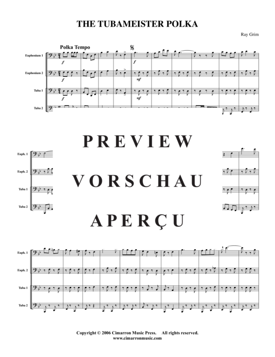 Product gallery: Page 3 of 10 TubaMeister Polka , , (Tuba Quartet: 2x Baritone, 2xTuba)