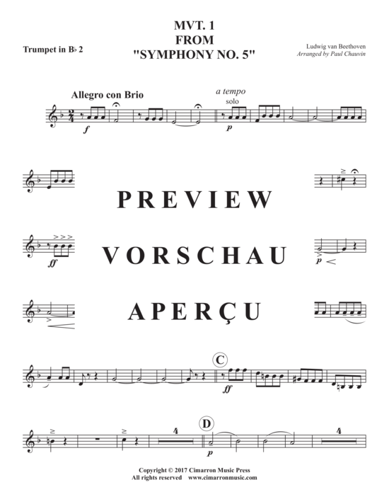 Produktgalerie: Seite 18 von 21 Mvt. 1 from Symphony No. 5 , , (Blechbläserquintett)
