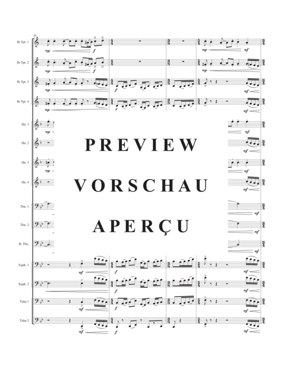 Product gallery: Page 13 of 21 Pomp! , , (Brass Ensemble 4x trumpet, 4x horn, 3x trombones, 2x euphonium + 2x tuba)
