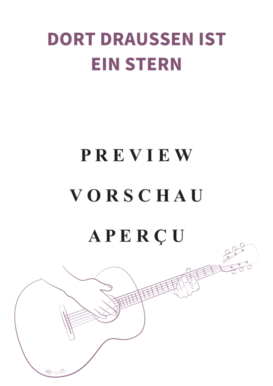 gallery: Dort draußen ist ein Stern, Yvaine, Gesang und Akkorde Leadsheet