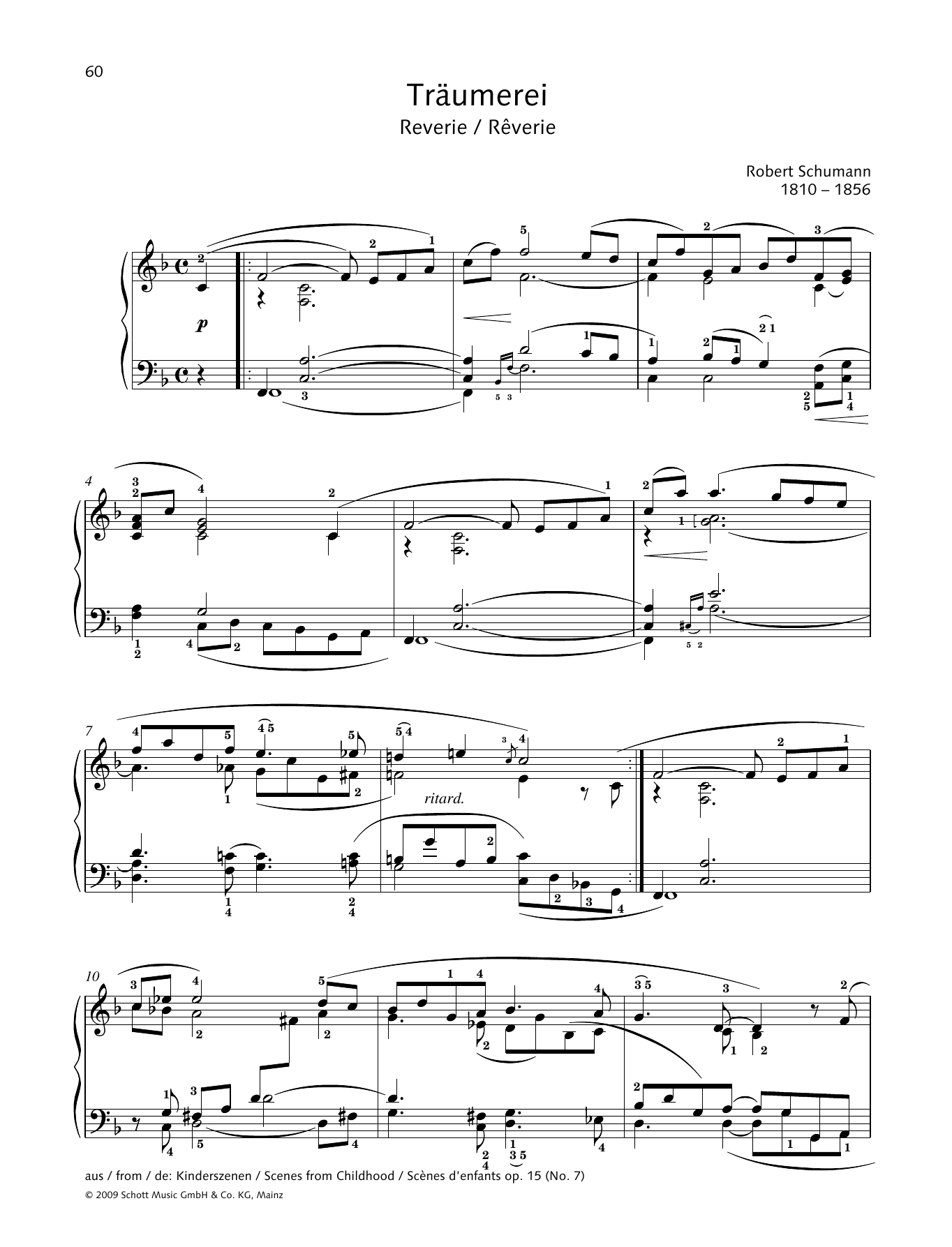 Product gallery: Page 1 of 1 Reverie, Robert Schumann