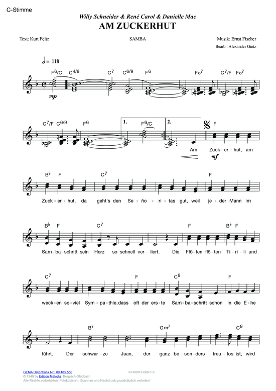 Produktbild zu: Am Zuckerhut Erni Bieler and Standard Jazz Band