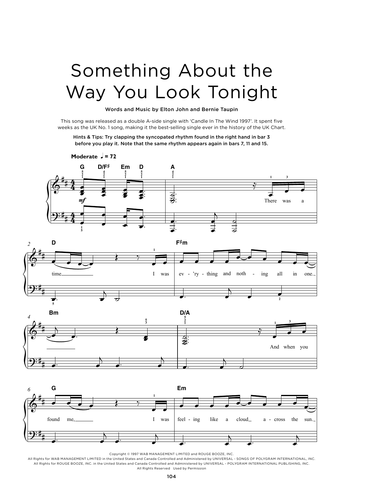 Produktbild zu: Something About The Way You Look Tonight