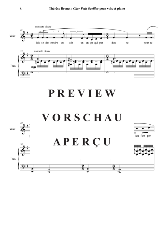 Product gallery: Page 9 of 10 Cher Petit Oreiller , , (voice + piano)