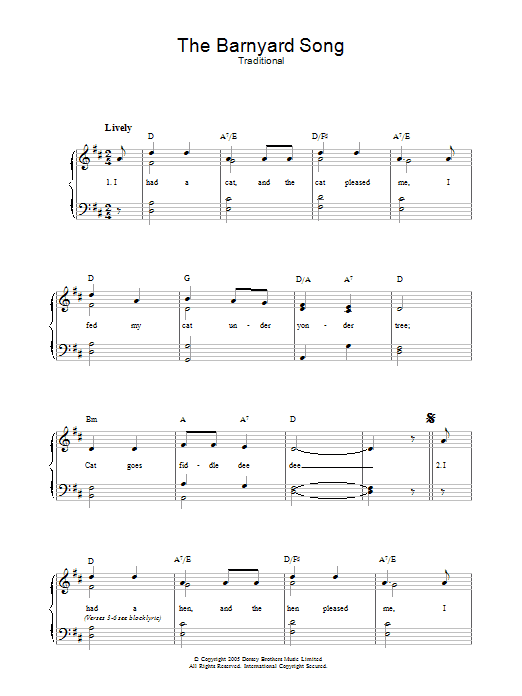 Product picture to: The Barnyard Song