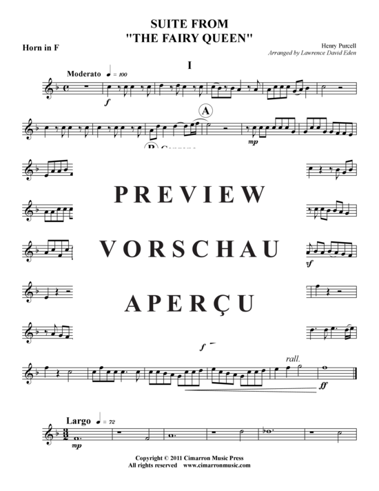 Produktgalerie: Seite 8 von 17 Suite aus "Fairy Queen" , , (Blechbläserquintett)