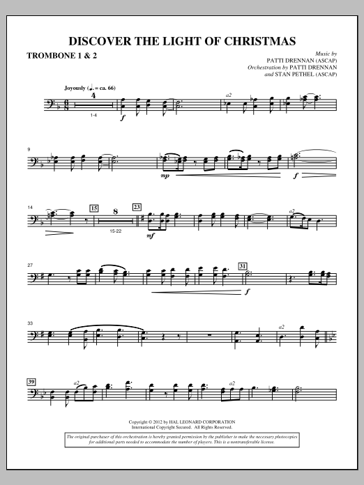Produktbild zu: Discover The Light Of Christmas - Trombone 1 & 2