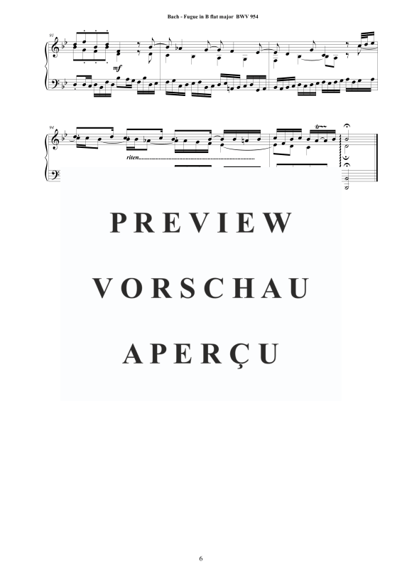 Product gallery: Page 7 of 7 Fuge in B-Dur BWV 954, , Solo Piano