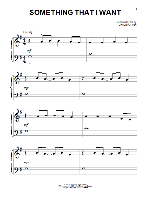 Produktgalerie: Seite 1 von 1 Something That I Want (from Disney's Tangled), Alan Menken, Klavier