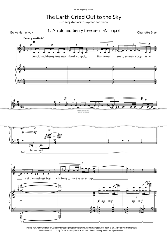Produktgalerie: Seite 1 von 1 The Earth Cried Out to the Sky, Charlotte Bray, Gesang, Klavier