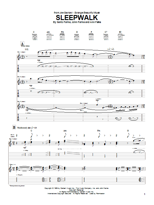 Product gallery: Page 1 of 1 Sleepwalk, Joe Satriani