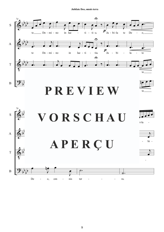 Produktgalerie: Seite 10 von 11 Jubilate Deo, omnis terra, , Oster Motette für Gemischter Chor