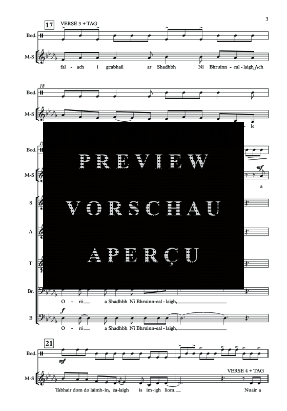 Produktgalerie: Seite 6 von 11 Sadhbh Ní Bhruinneallaigh, , Mezzo-Sopran Solo, Gemischter Chor und irische Trommel