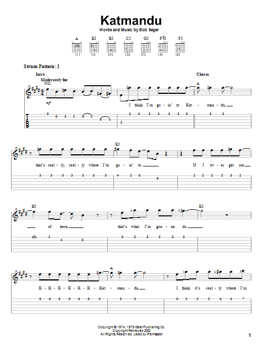Product gallery: Page 1 of 1 Katmandu, Bob Seger