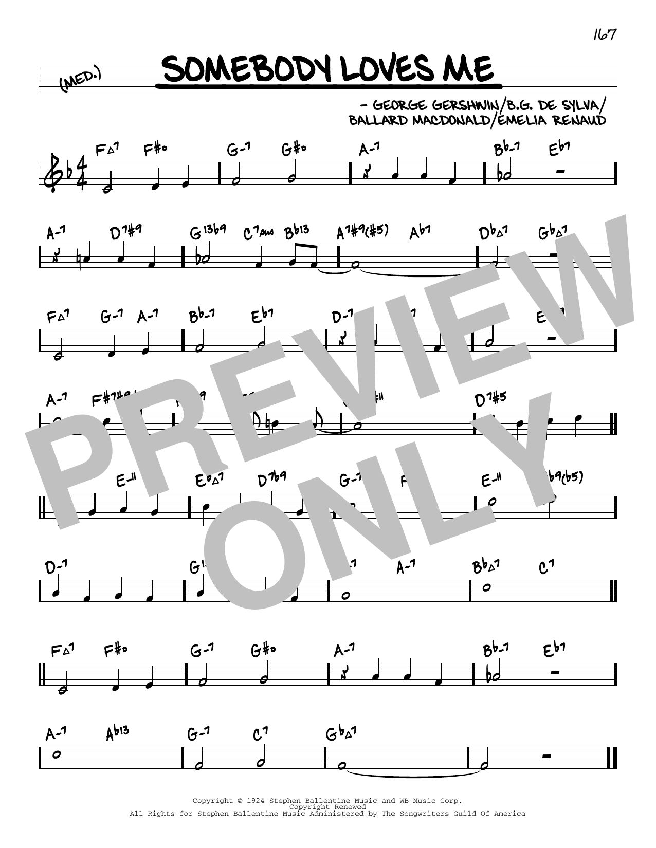 Product gallery: Page 1 of 1 Somebody Loves Me (arr. David Hazeltine), George Gershwin