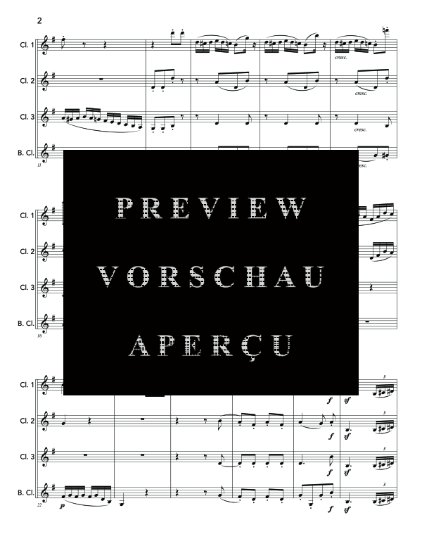 Product gallery: Page 6 of 11 String Quartet No. 1, Mvt. 4, , (Clarinet Quartet)