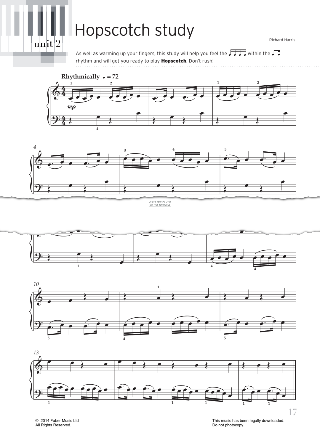 Produktgalerie: Seite 1 von 1 Hopscotch Study, Richard Harris, Klavier
