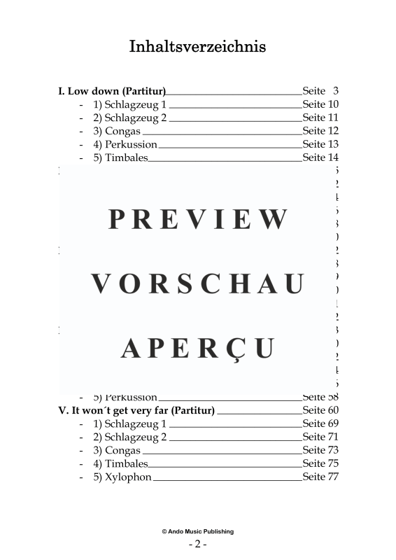 Produktgalerie: Seite 4 von 11 5 Ensemble Stücke für fünf Percussion Spieler, , Perkussion Ensemble Quintett