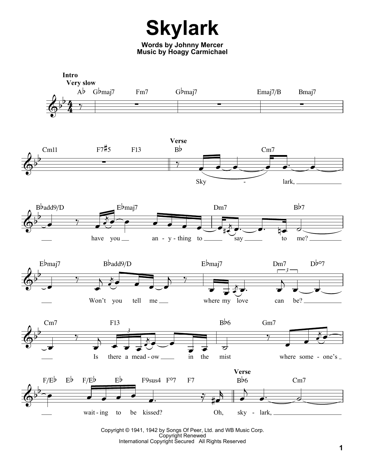 Product gallery: Page 1 of 1 Skylark, Hoagy Carmichael