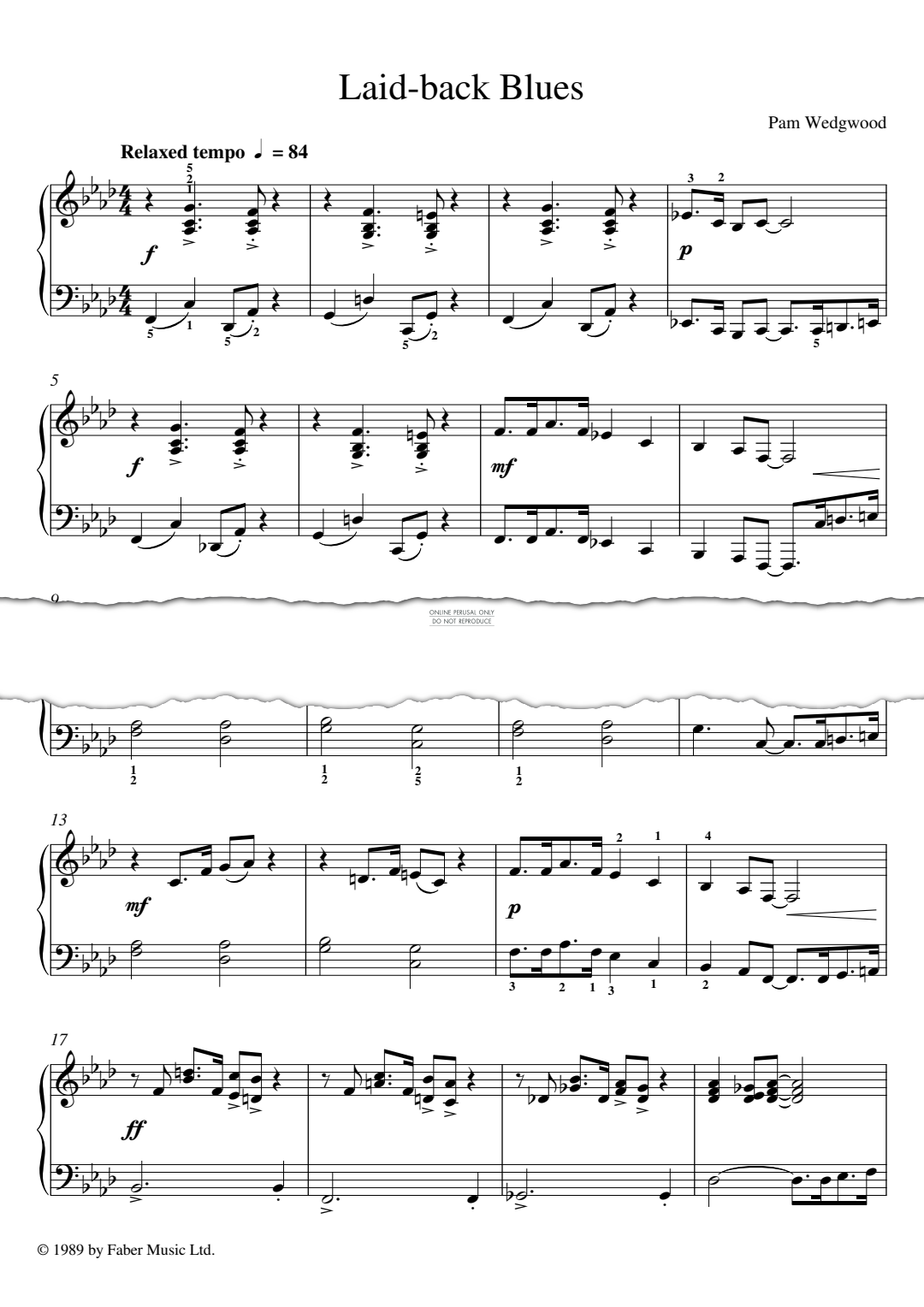 Produktbild zu: Laid-back Blues (from 'Jazzin' About')