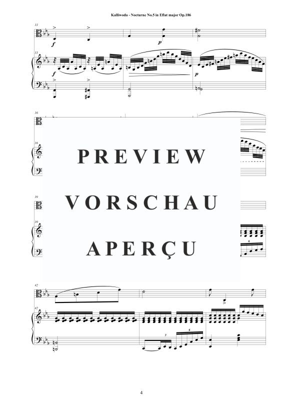 Produktgalerie: Seite 5 von 11 Nocturne Nr.5 Op.186, , Viola und Klavier