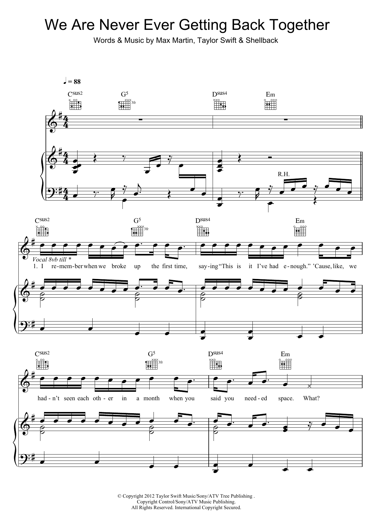 Produktbild zu: We Are Never Ever Getting Back Together