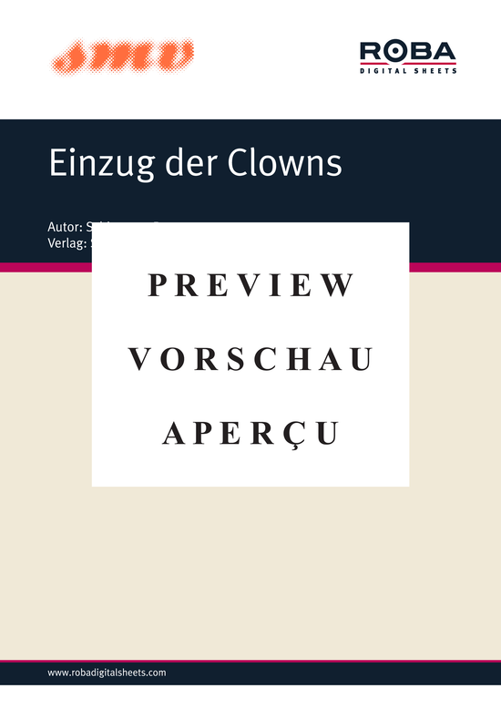 Product gallery: Page 2 of 3 Einzug Der Clowns , , Piano Solo