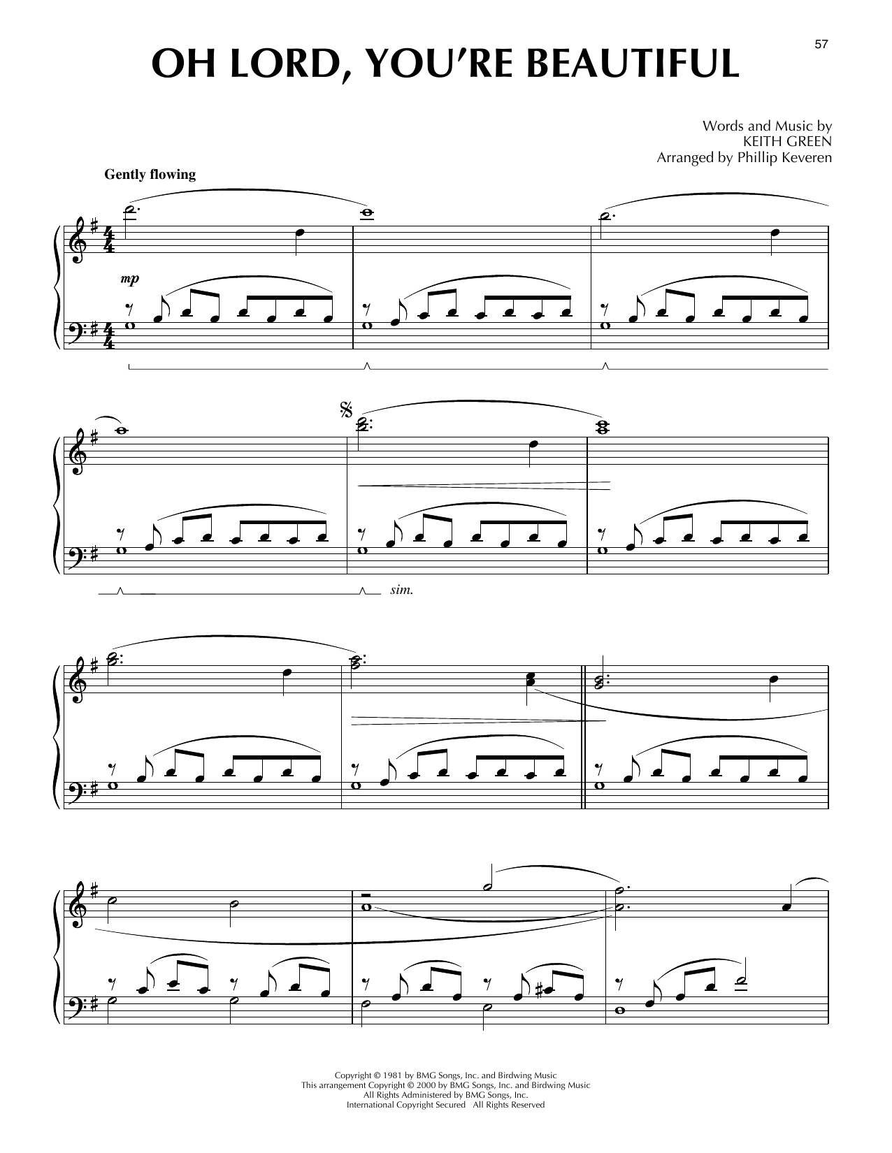 Produktgalerie: Seite 1 von 1 O Lord, You're Beautiful (arr. Phillip Keveren), Keith Green, Klavier