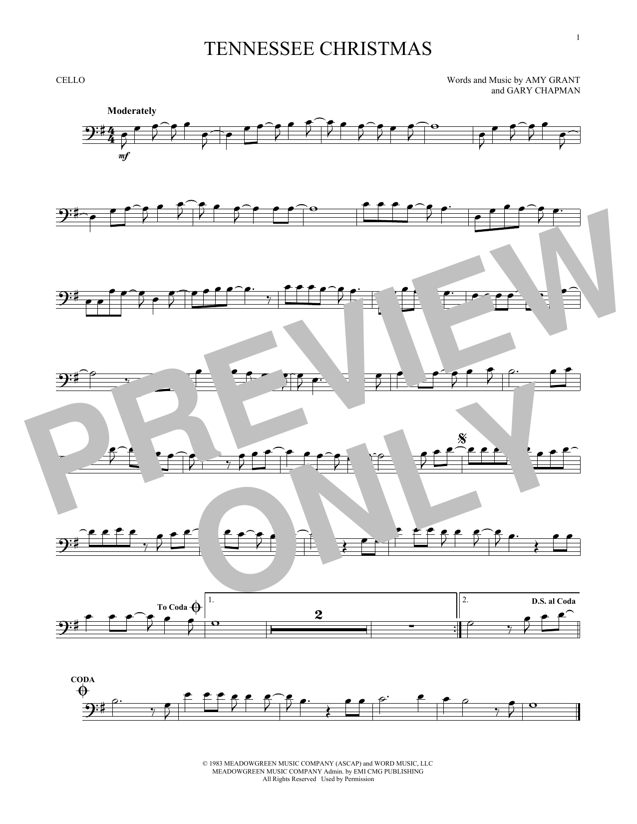 Produktgalerie: Seite 1 von 1 Tennessee Christmas, Amy Grant, Violoncello