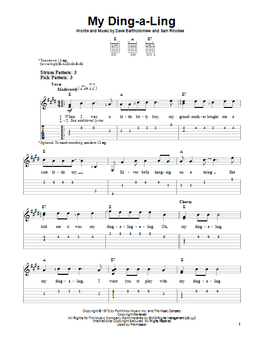 Product gallery: Page 1 of 1 My Ding-A-Ling, Chuck Berry