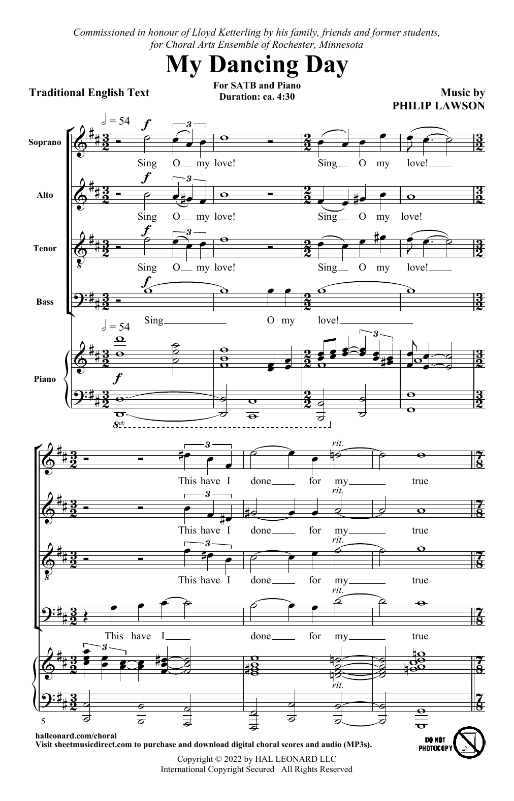 Product picture to: My Dancing Day (arr. Philip Lawson)