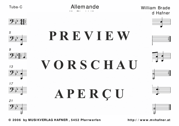 Produktgalerie: Seite 10 von 11 Allemande, , (Blechbläser Quintett)