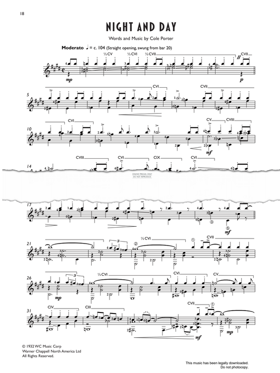 Product gallery: Page 1 of 1 Night And Day, Cole Porter