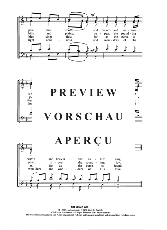 gallery: Joy of the world , , (Gemischter Chor)