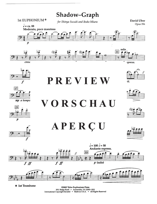 Product gallery: Page 13 of 21 Shadow-Graph , , (Euphonium Quartet)