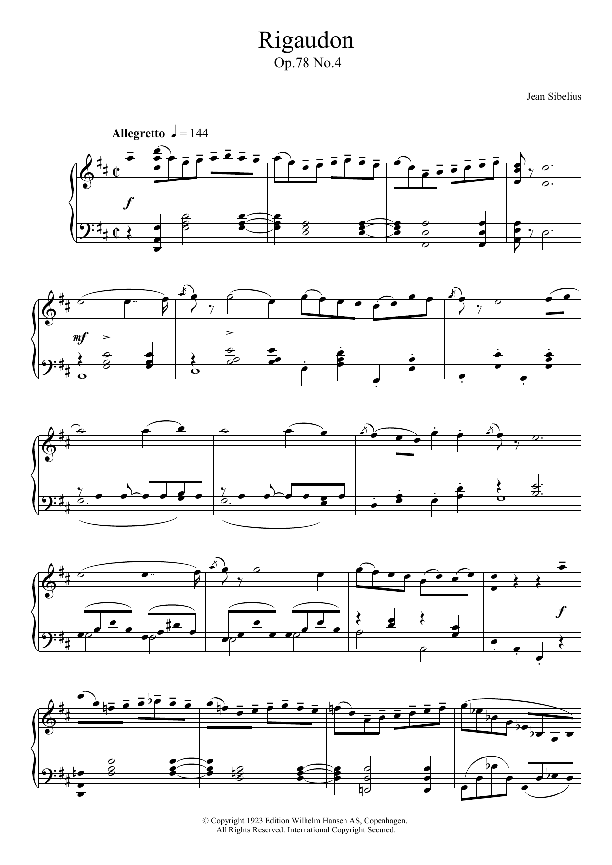 Product picture to: Rigaudon, Op.78 No.4