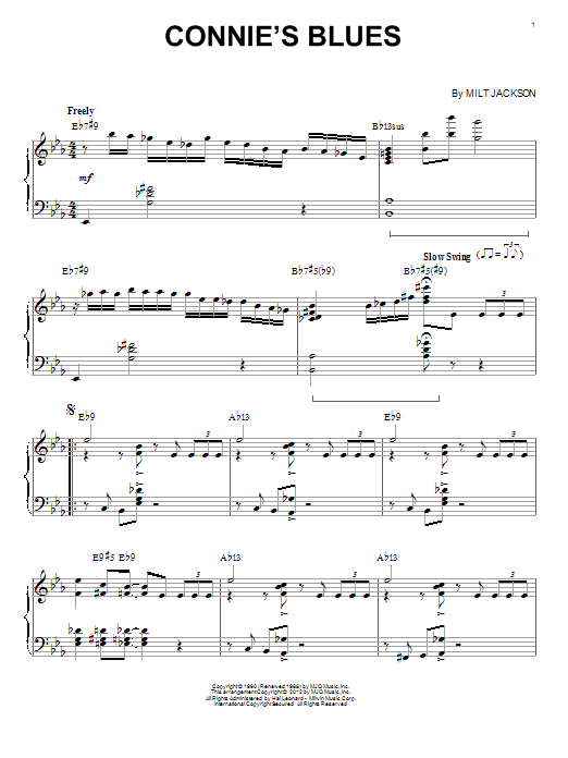 Product gallery: Page 1 of 1 Connie's Blues (arr. Brent Edstrom), Modern Jazz Quartet
