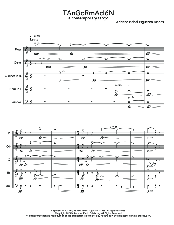 Produktgalerie: Seite 1 von 11 TAnGoRmAcIóN, , (Holzbläser Quintett)