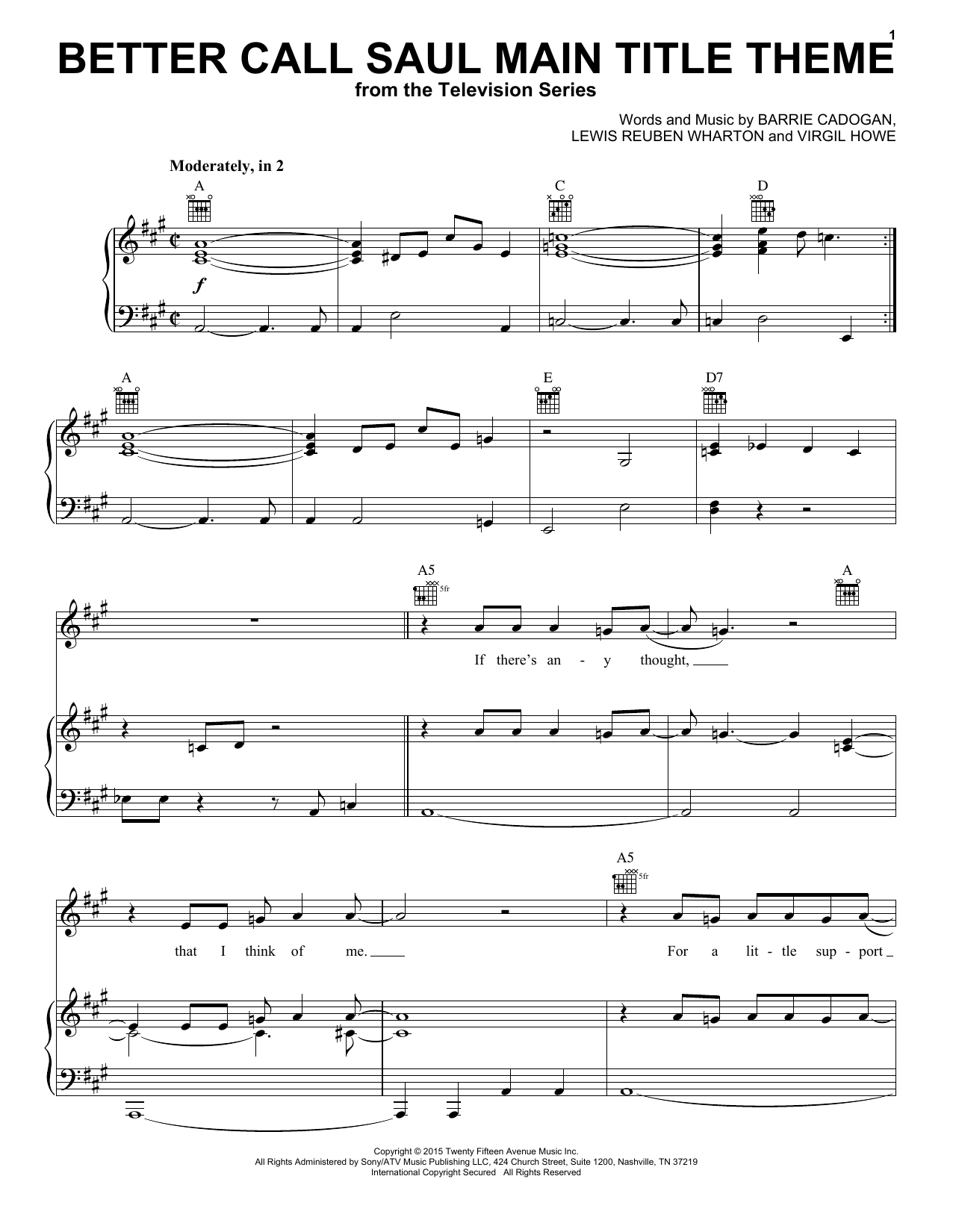 Produktbild zu: Better Call Saul Main Title Theme