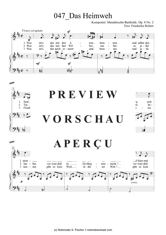 Product gallery: Page 2 of 4 Das Heimweh , , Piano and Voice