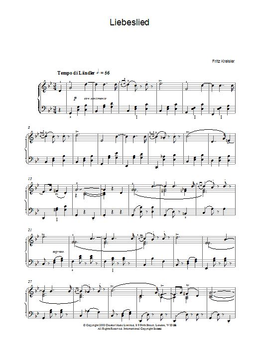 Product gallery: Page 1 of 1 Liebeslied, Fritz Kreisler